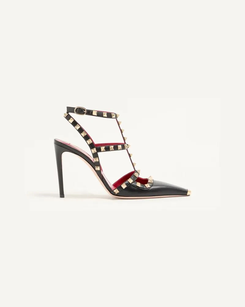 Valentino Garavani Rockstud Pumps aus Ziegenleder 100 mm Frau SCHWARZ Schwarz