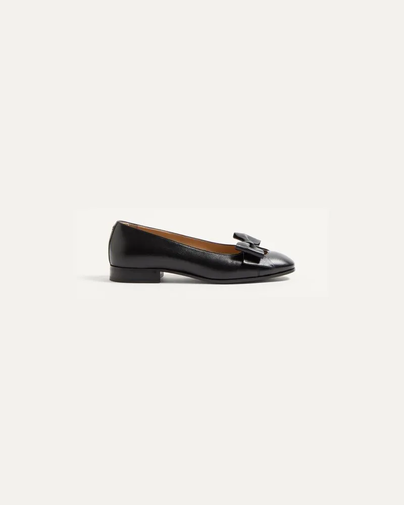 Valentino Garavani Bowow Ballerina Aus Ziegenleder Mann SCHWARZ Schwarz