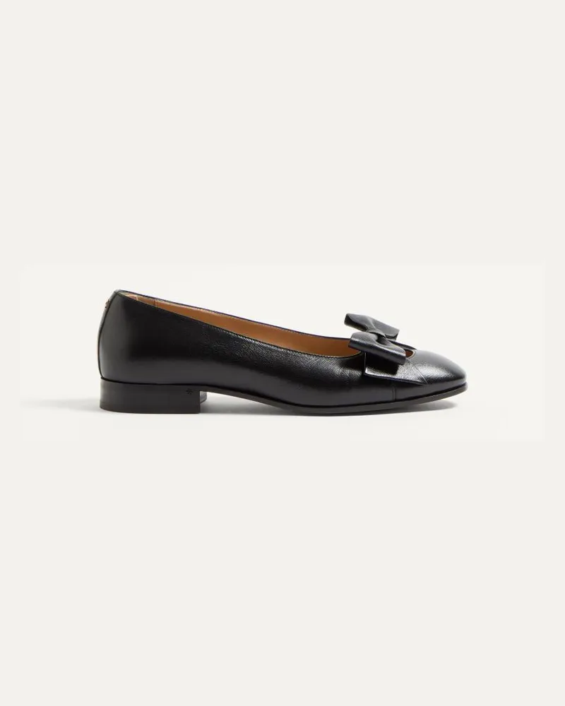Valentino Garavani Bowow Ballerina Aus Ziegenleder Mann SCHWARZ Schwarz