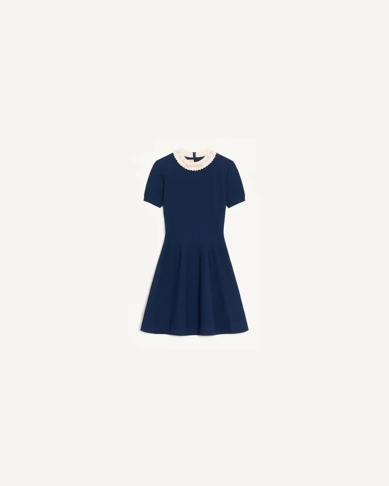 Valentino Garavani Strickkleid Frau MARINEBLAU/BIRKE Marineblau