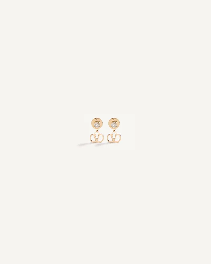 Valentino Garavani Ohrringe Vlogo Signature Aus Metall Mit Swarovski®-Kristallen Frau GOLD/CRYSTAL Gold