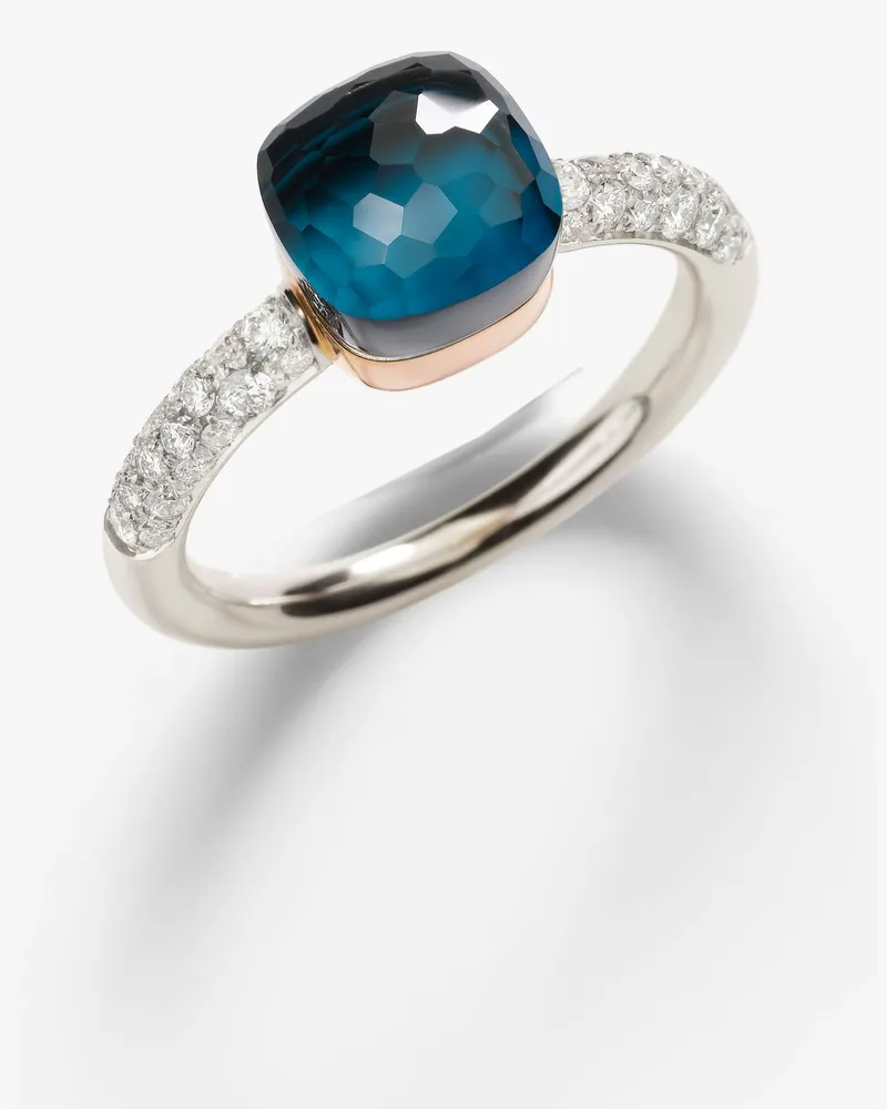 Pomellato Kleiner Ring Nudo Blau