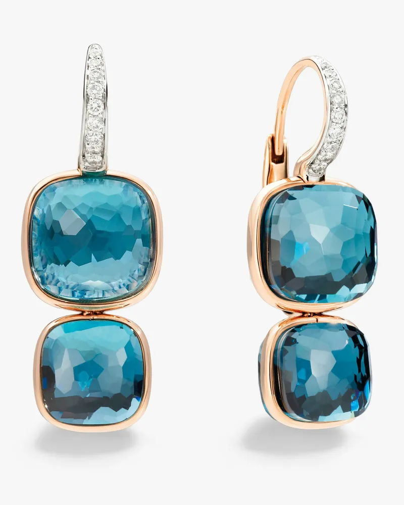 Pomellato Ohrhänger Nudo Blau