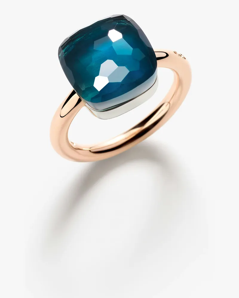 Pomellato Grosser Ring Nudo Blau
