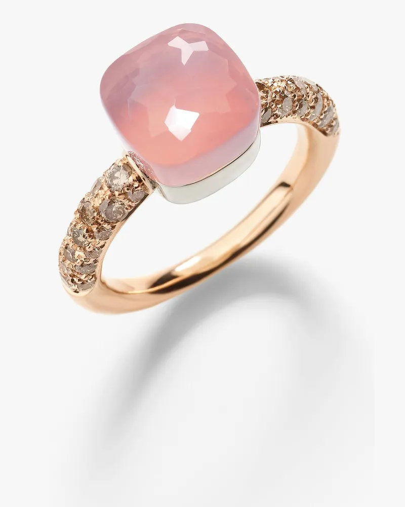 Pomellato Kleiner Ring Nudo Aus Rosenquarz Rose