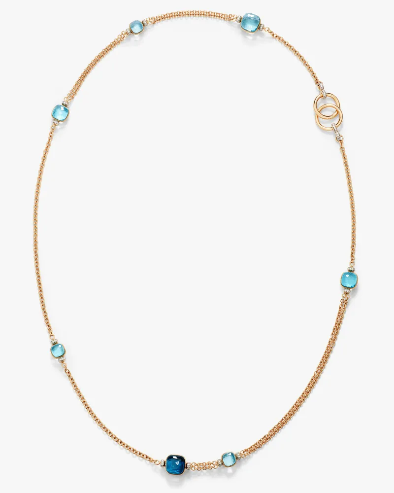 Pomellato Halskette Nudo Blau