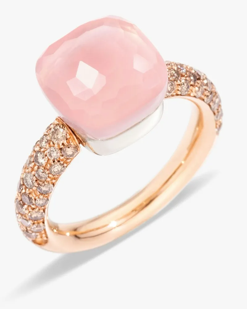 Pomellato Klassischer Ring Nudo Aus Rosenquarz Rose