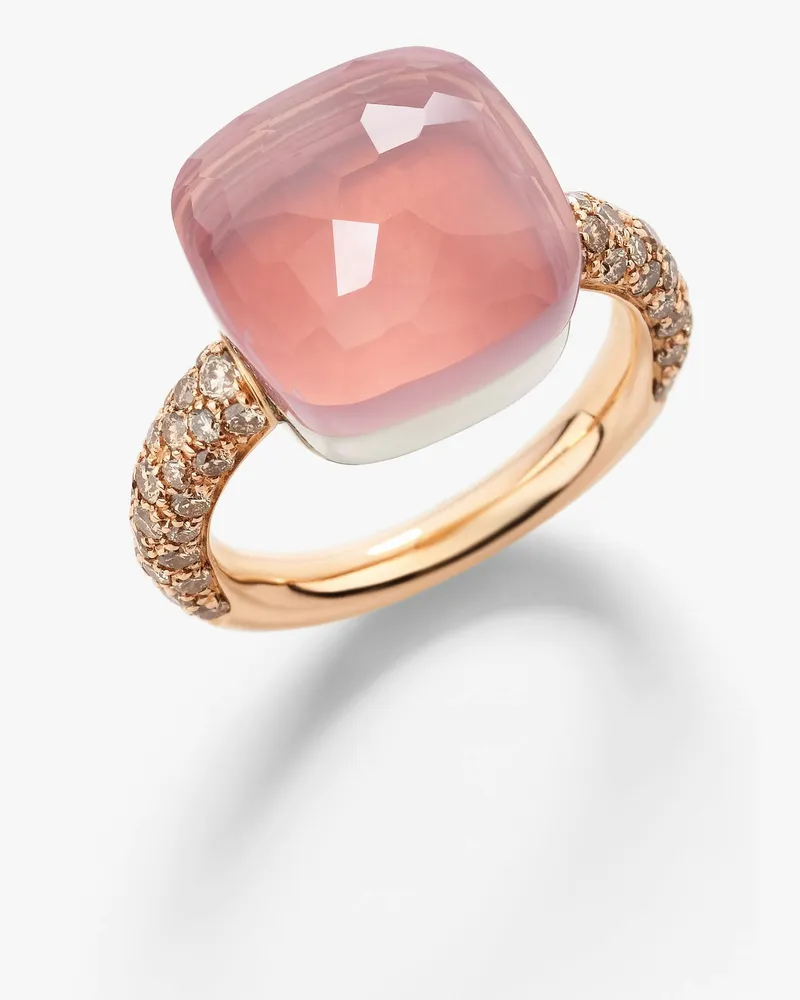 Pomellato Großer Ring Nudo Aus Rosenquarz Rose