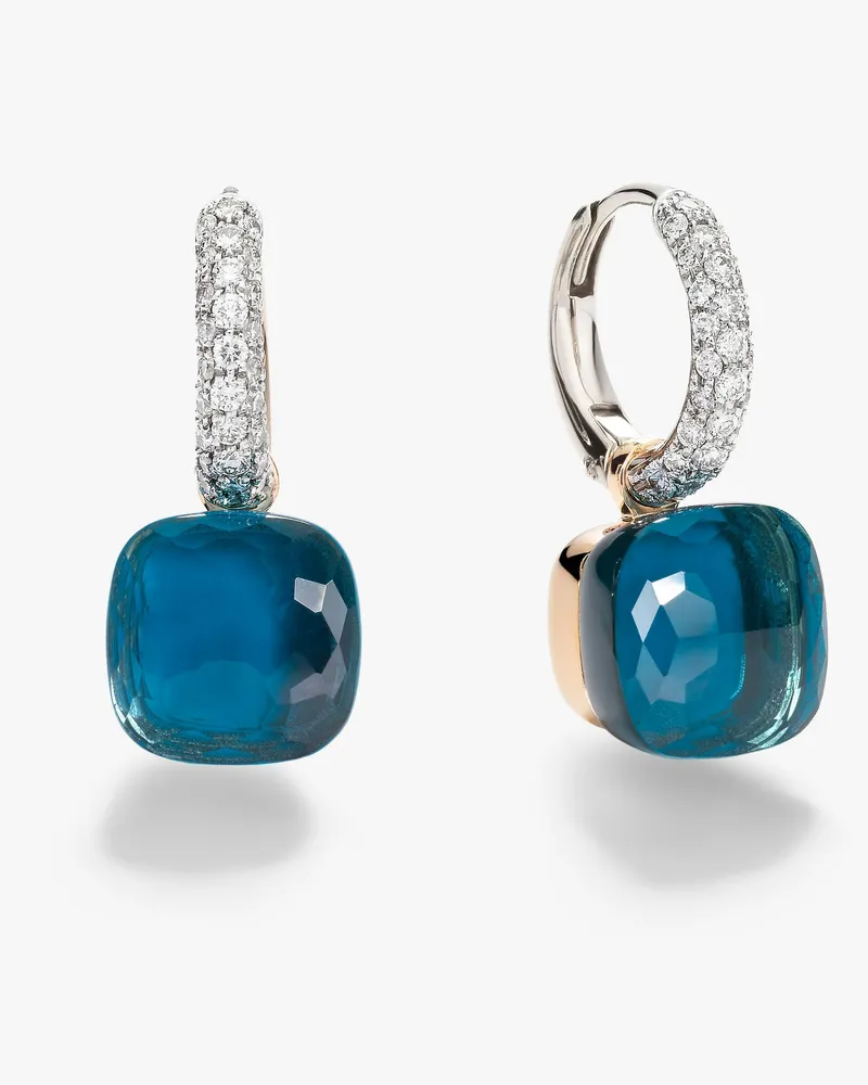 Pomellato Klassische Ohrringe Nudo Blau