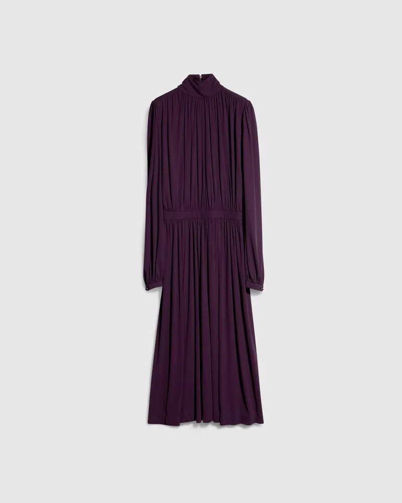 Gucci Leichtes Kleid aus Crêpe-Viskose-Jersey, Größe Bordeauxrot