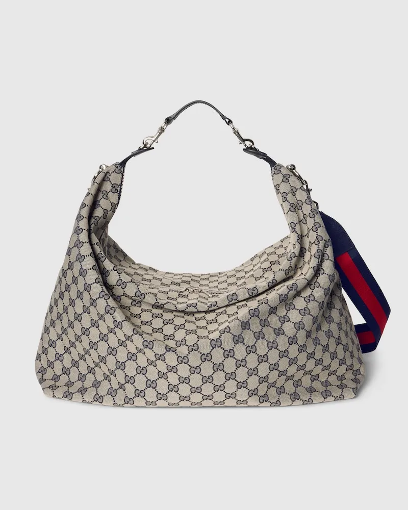 Gucci Große Brera Umhängetasche Blau