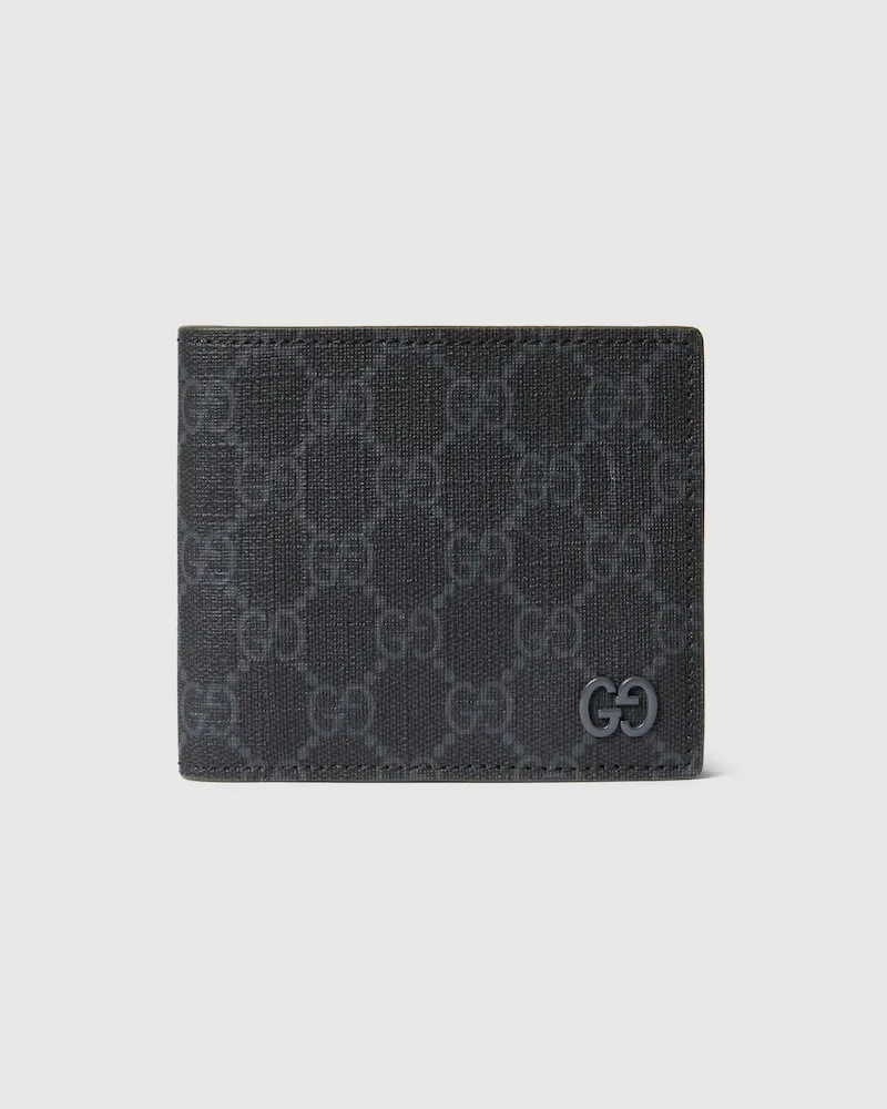 Gucci GG Portemonnaie Mit Grauer Innenseite Schwarz