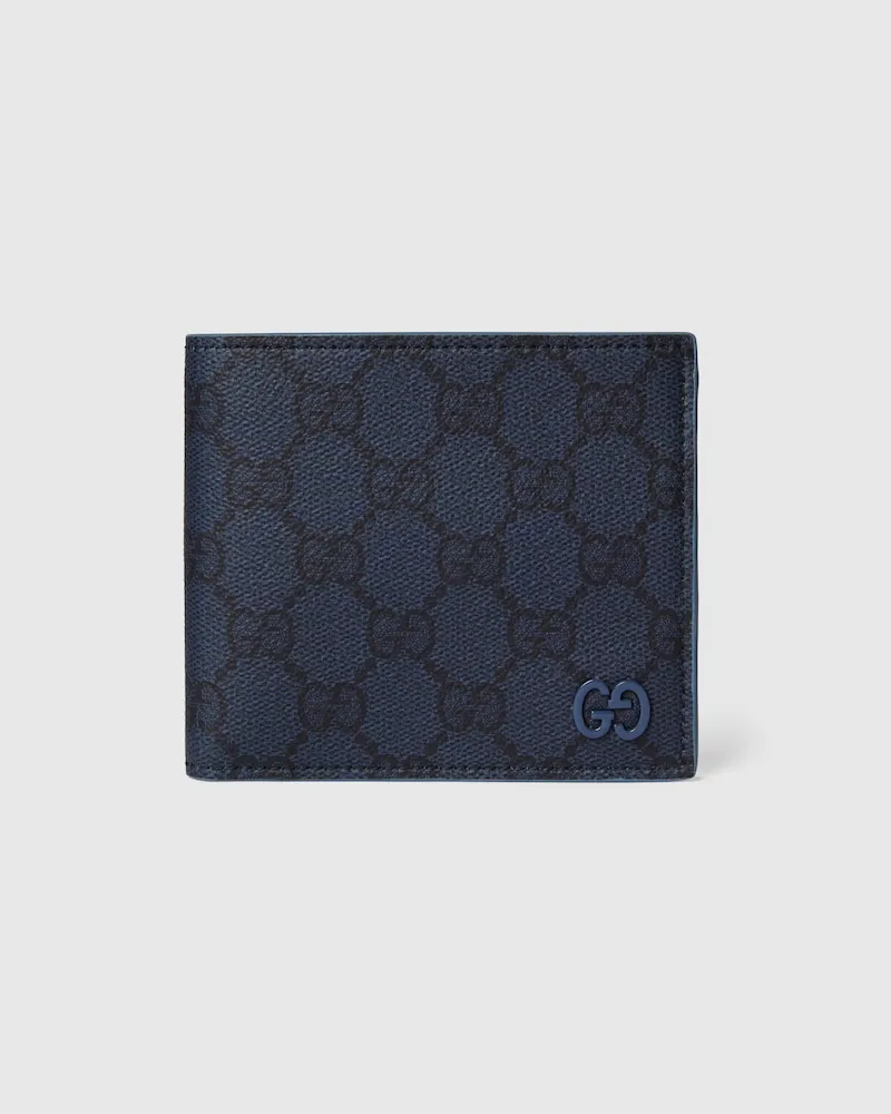 Gucci GG Portemonnaie Mit Blassblauer Innenseite Blau