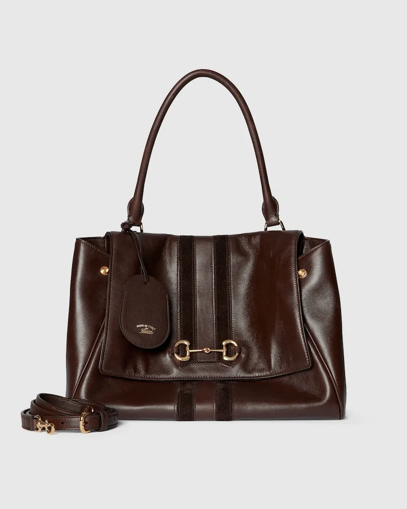 Gucci Mittelgroße Paparazzo Henkeltasche Braun