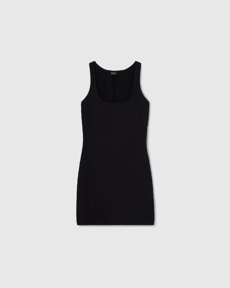 Gucci Robe À Jacquard GG En Jersey, Taille Noir
