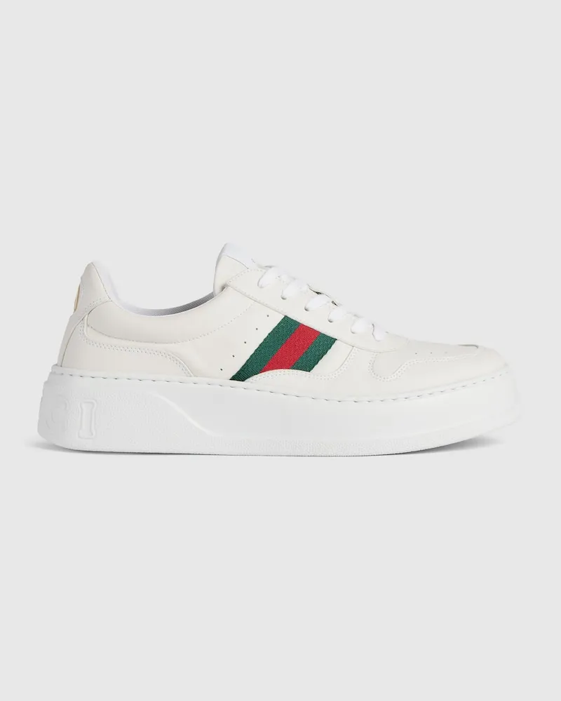 Gucci Klobiger Herrensneaker Weiß