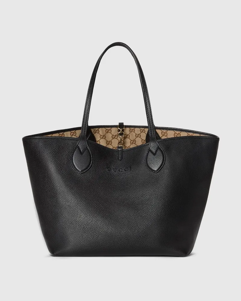 Gucci Großer, Wendbarer Totissima Shopper Schwarz