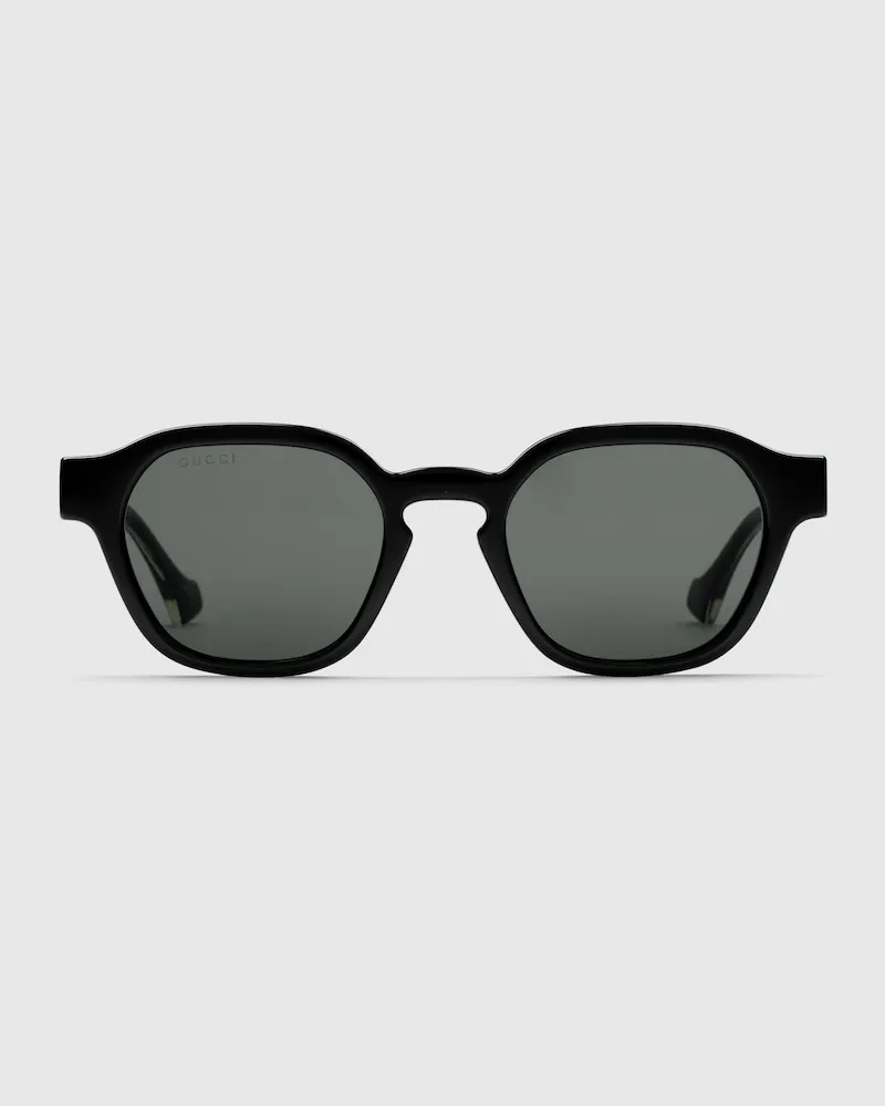Gucci Sonnenbrille Mit Ovalem Rahmen Schwarz