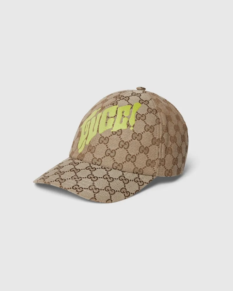 Gucci Baseballkappe aus GG Canvas Mit Print, Größe Beige