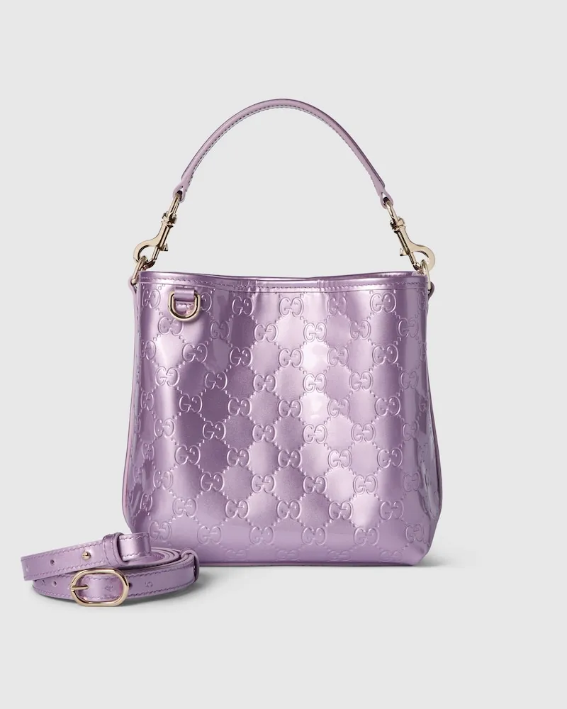 Gucci Kleine GG Emblem Bucket Bag Pink