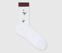 Socken aus Baumwollmischung Mit Stickerei, Größe