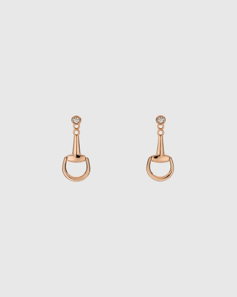 Gucci Horsebit Ohrringe Diamanten 18k Gold Roségold