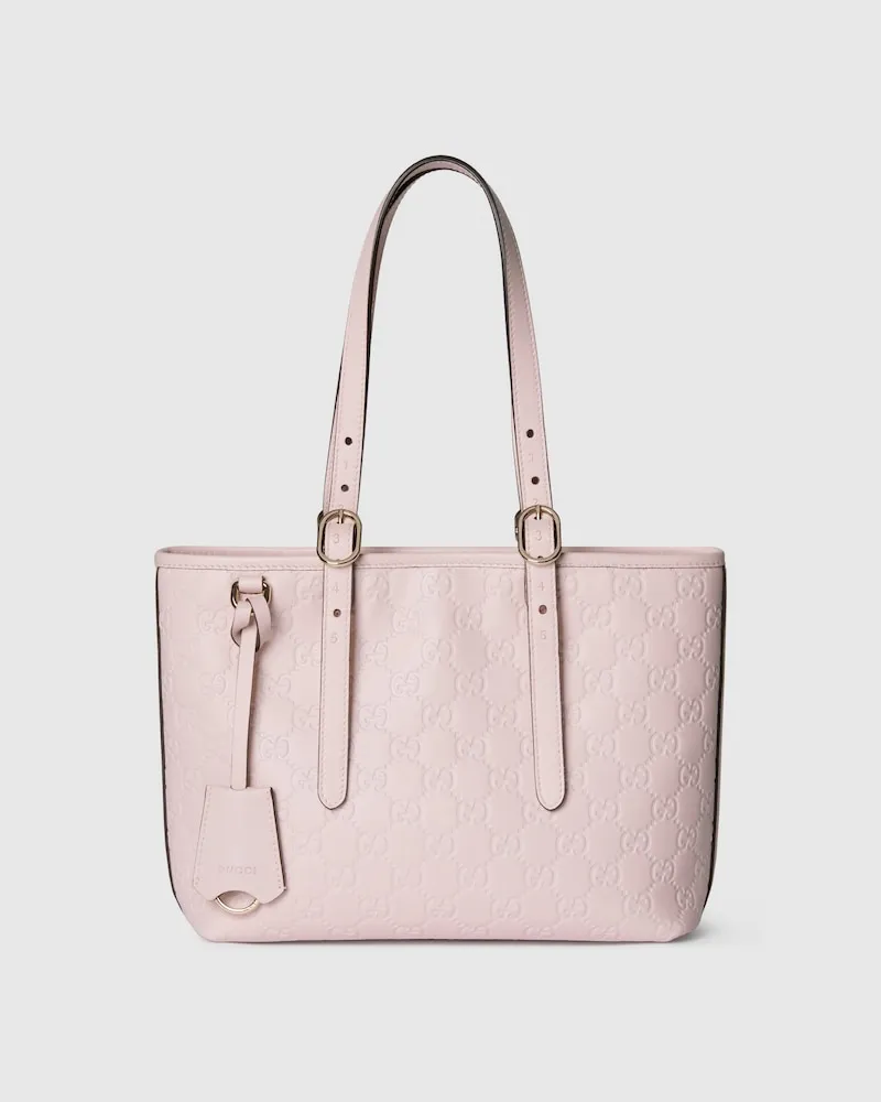 Gucci Mittelgroßer GG Emblem Shopper Pink