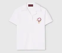 Poloshirt aus Baumwoll-Piqué Mit Stickerei, Größe