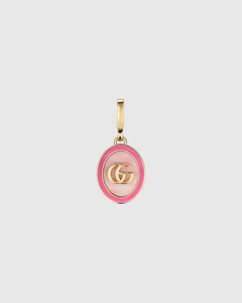 Gucci Charm mit Doppel G Motiv Goldfarbenes