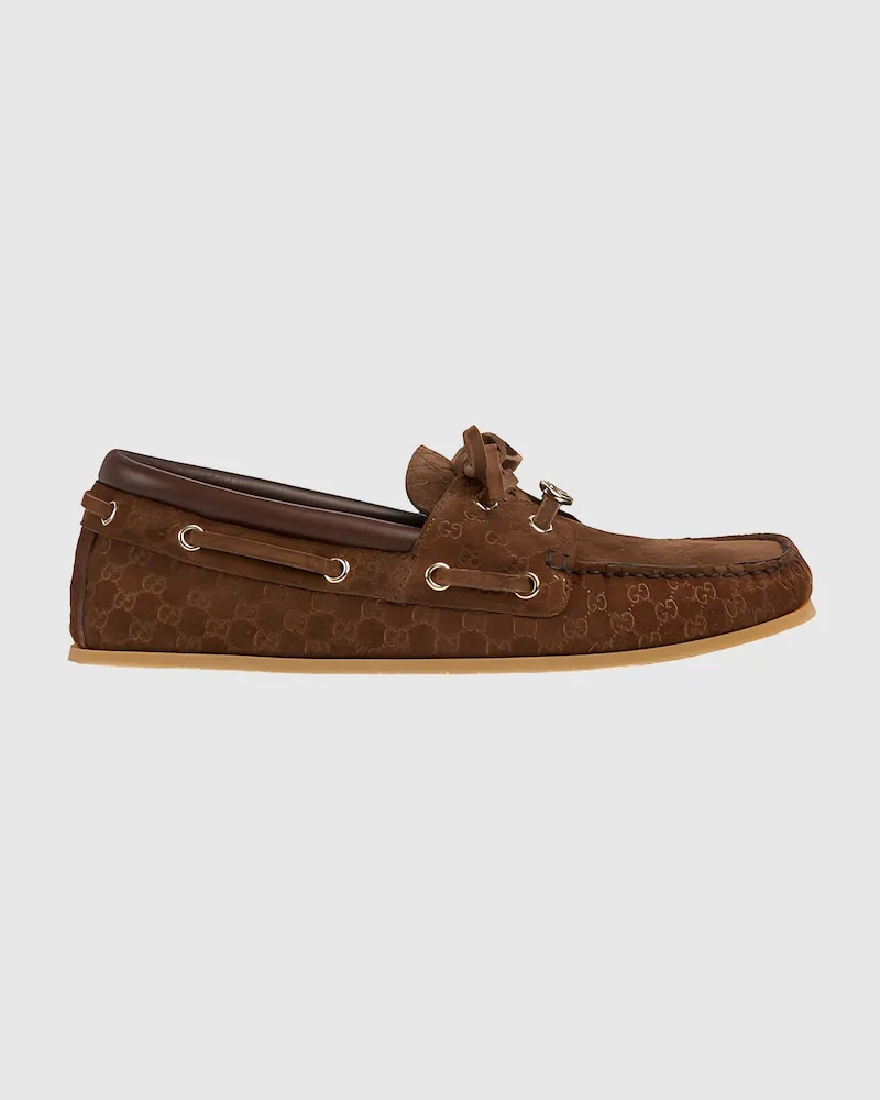 Gucci Chaussures Bateau Pour Femme, Taille Marron