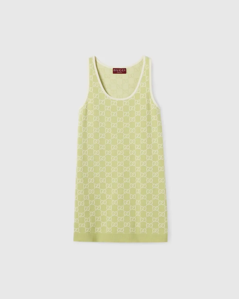 Gucci Robe En Jacquard De Coton Fin À Motif GG, Taille Vert