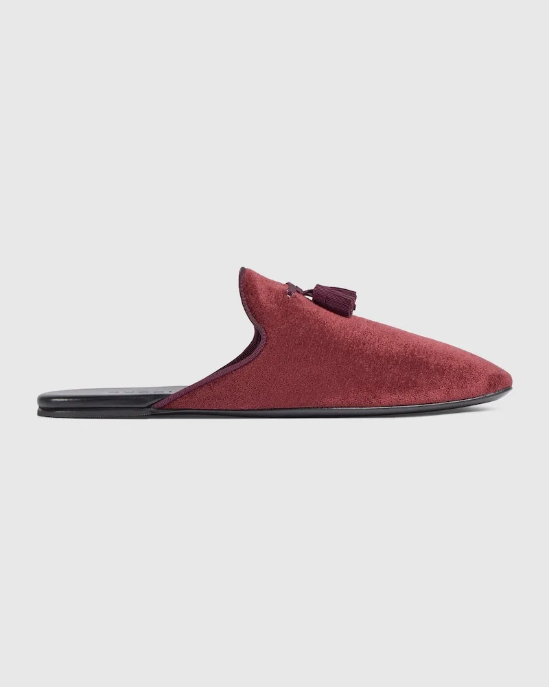 Gucci Herrenslipper mit Quaste, Größe Bordeauxrot