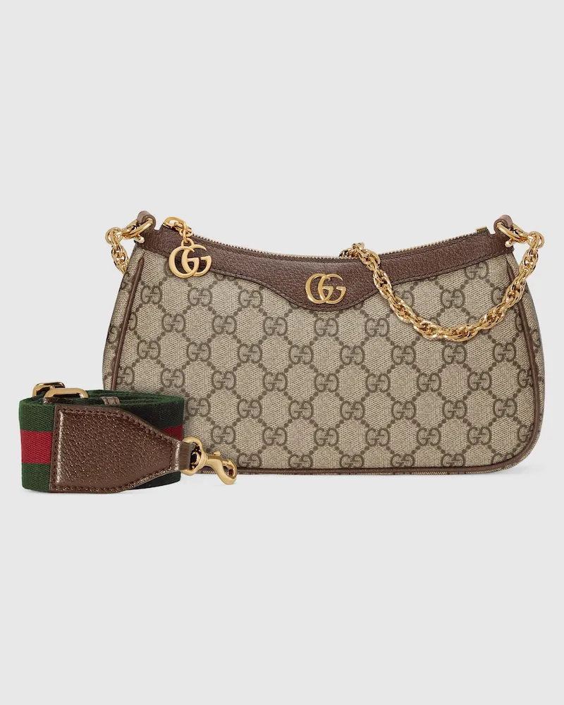Gucci Kleine Ophidia Schultertasche Beige