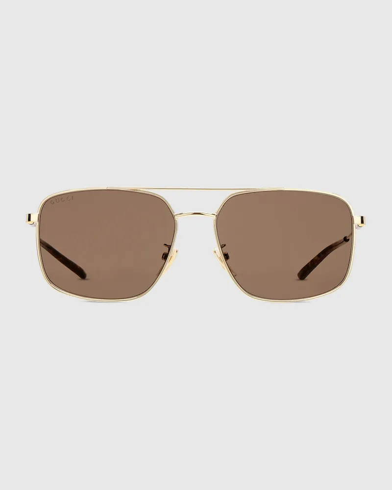 Gucci Sonnenbrille Mit Spezieller Navigator-Form Gold