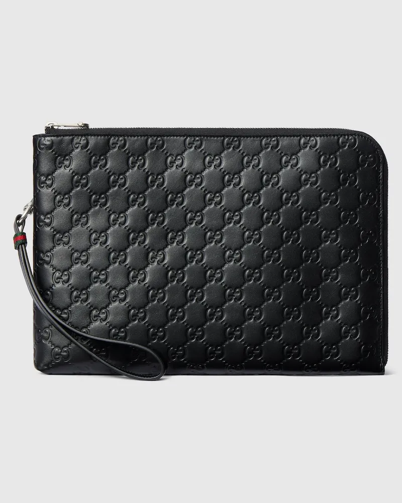Gucci Pochette GG Emblem moyen Format Noir
