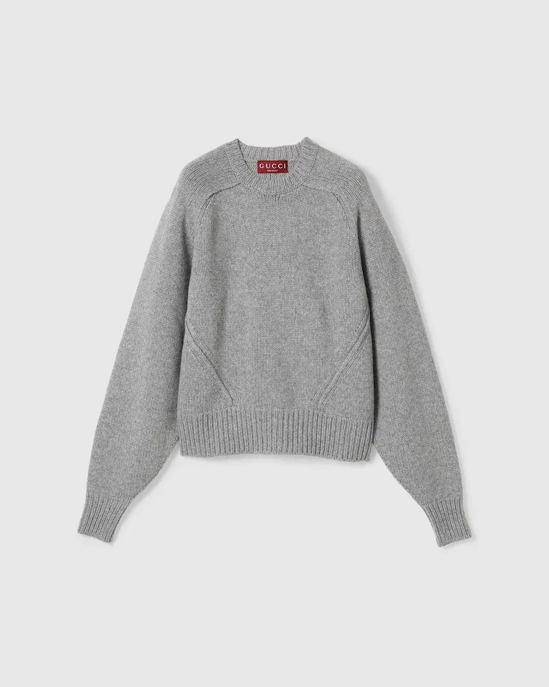 Gucci Pullover aus Wolle Und Kaschmir, Größe Grau