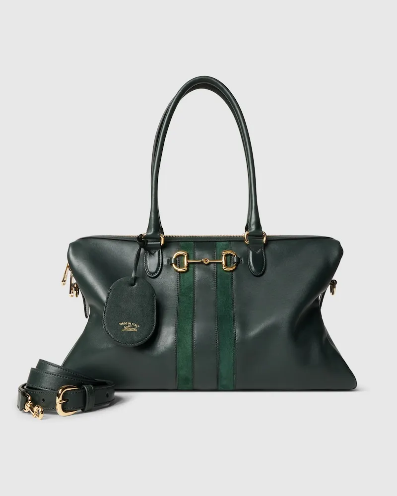 Gucci Große Borsetto Boston Bag Grün