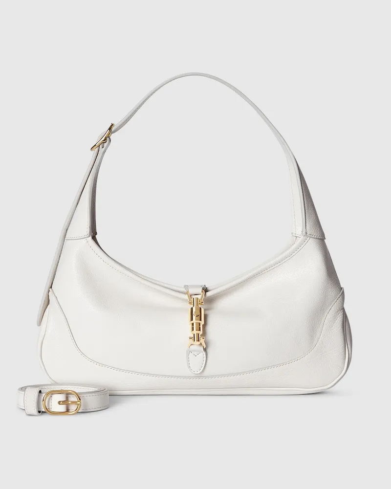 Gucci Mittelgroße Jackie Slim Schultertasche Weiß