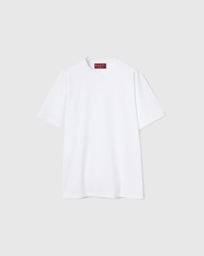Gucci T-Shirt aus Baumwolljersey Mit Logo, Größe Weiß