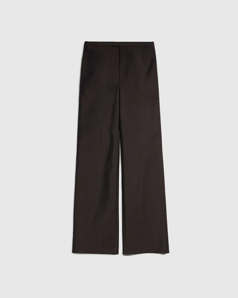 Gucci Hose aus Wolle Mohair mit Nadelstreifen, Größe Braun