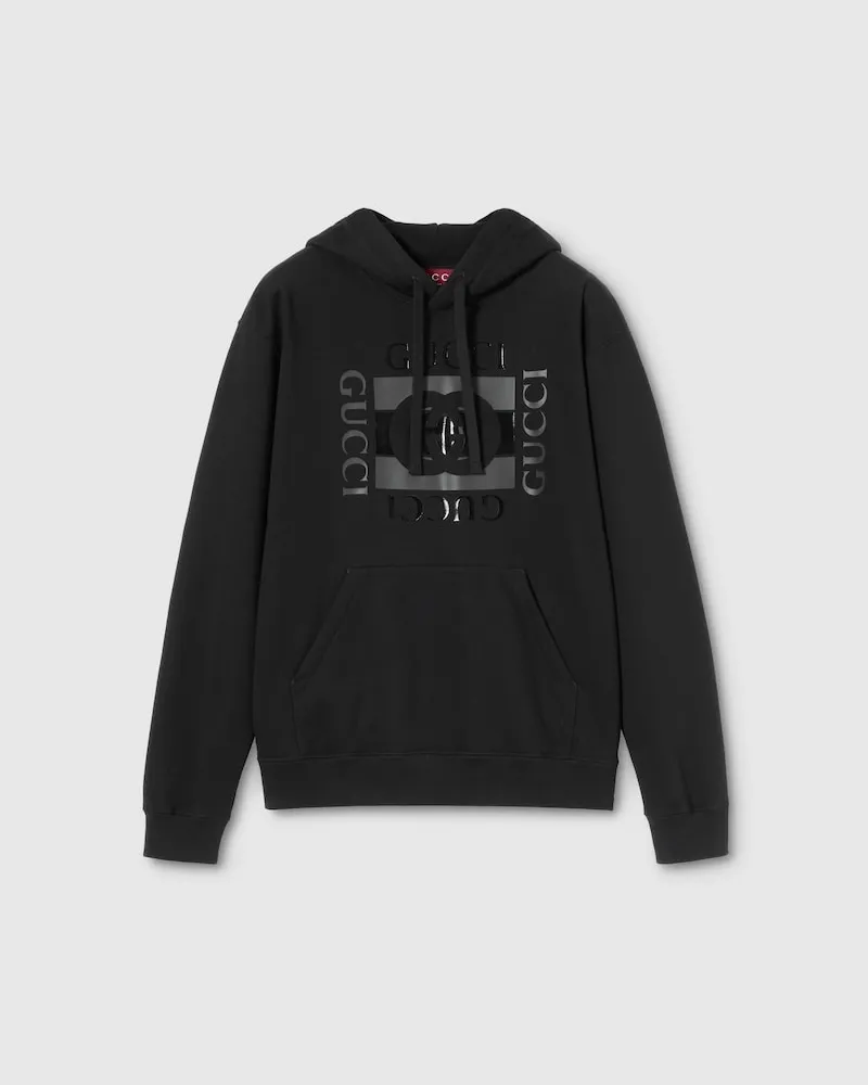 Gucci Sweatshirt aus Baumwolljersey Mit Print, Größe Schwarz