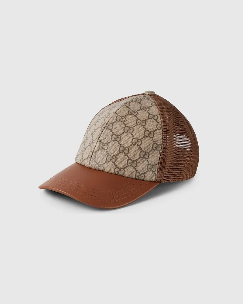 Gucci Baseballkappe aus GG Monogramm-Canvas, Größe Beige