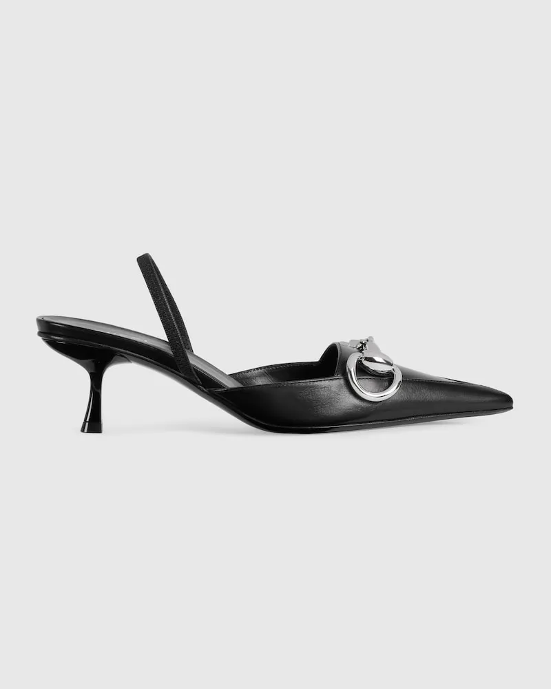 Gucci Damenpumps mit Fersenriemchen Boulevard Schwarz