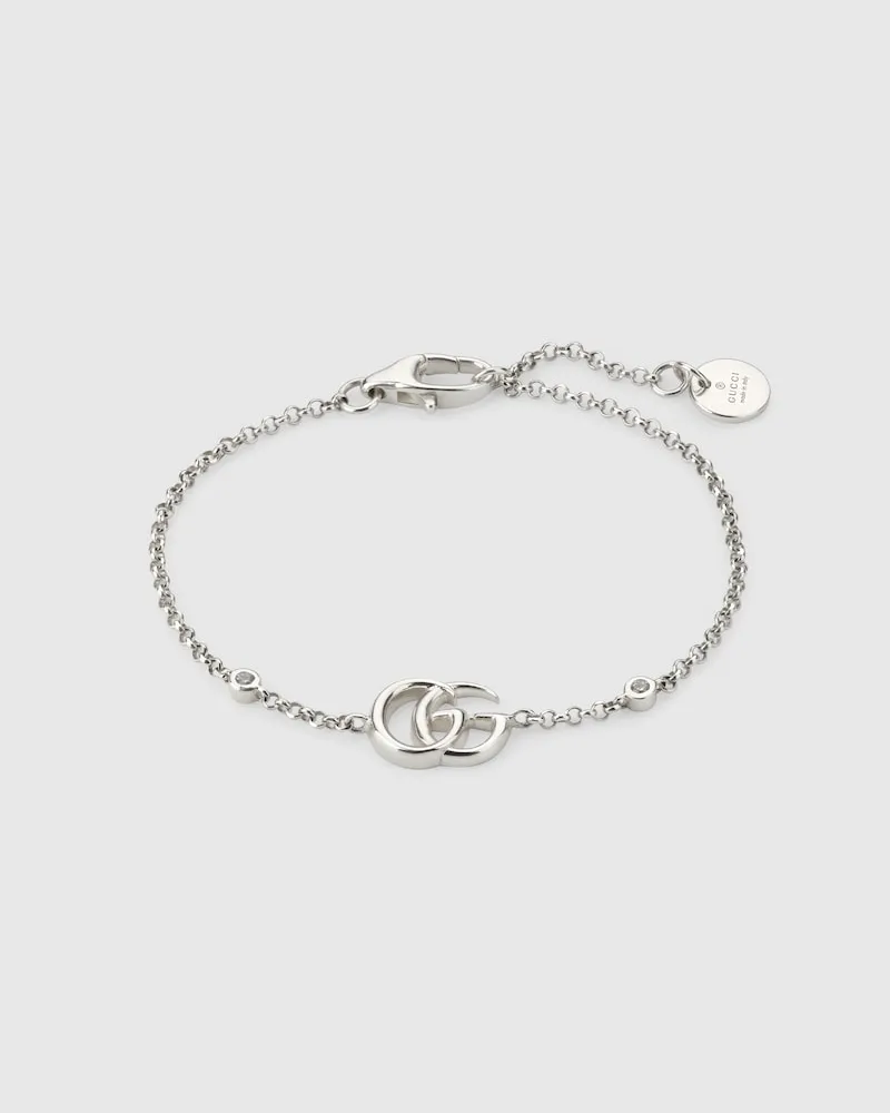 Gucci GG Marmont Charm-Armband mit Kristallen Silber