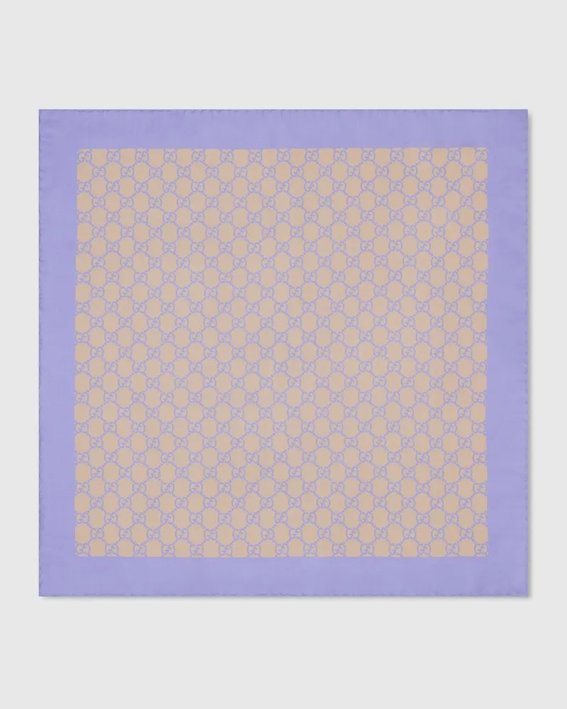 Gucci Bandana aus GG Seidentwill Blau