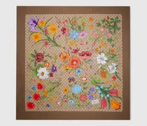 Halstuch aus Wolle Und Seide mit GG Print