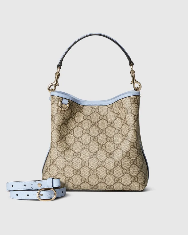 Gucci Kleine GG Emblem Bucket Bag Beige
