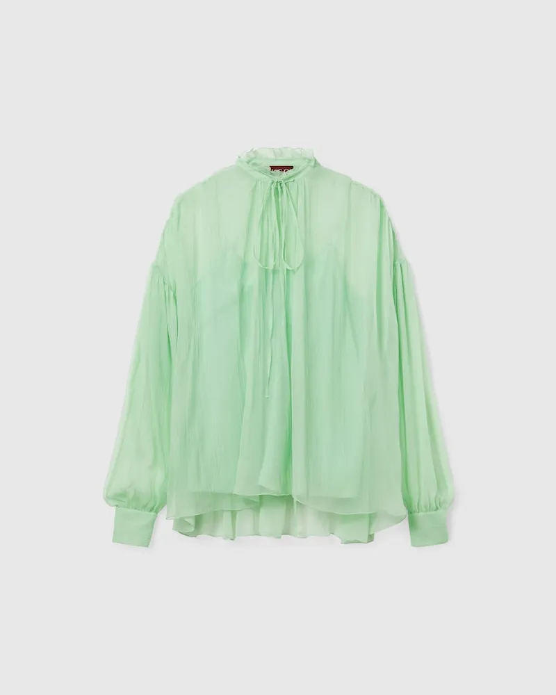 Gucci Bluse aus Chiffon-Crêpe, Größe Grün