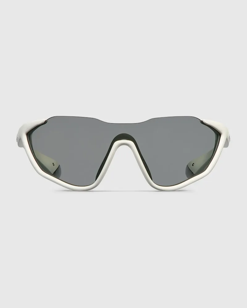 Gucci Sonnenbrille In Maskenform Weiß