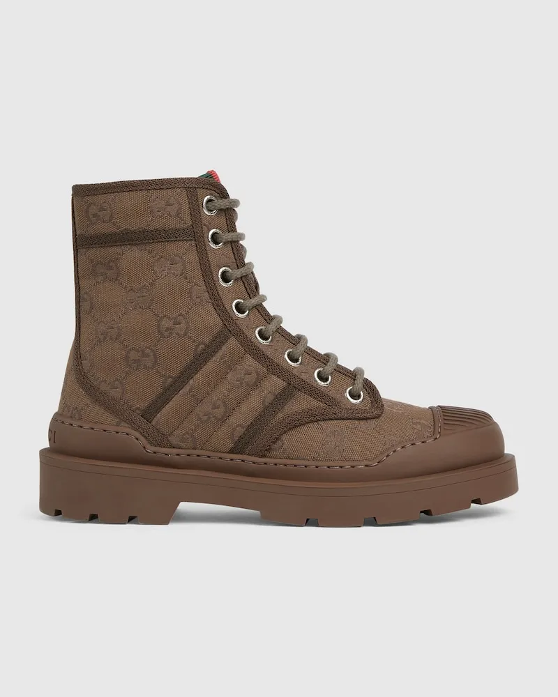 Gucci Bottes Avec Bande Web Pour Femme, Taille Marron